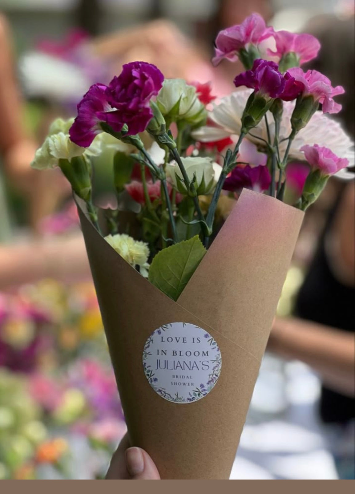 bridal shower make your own bouquet