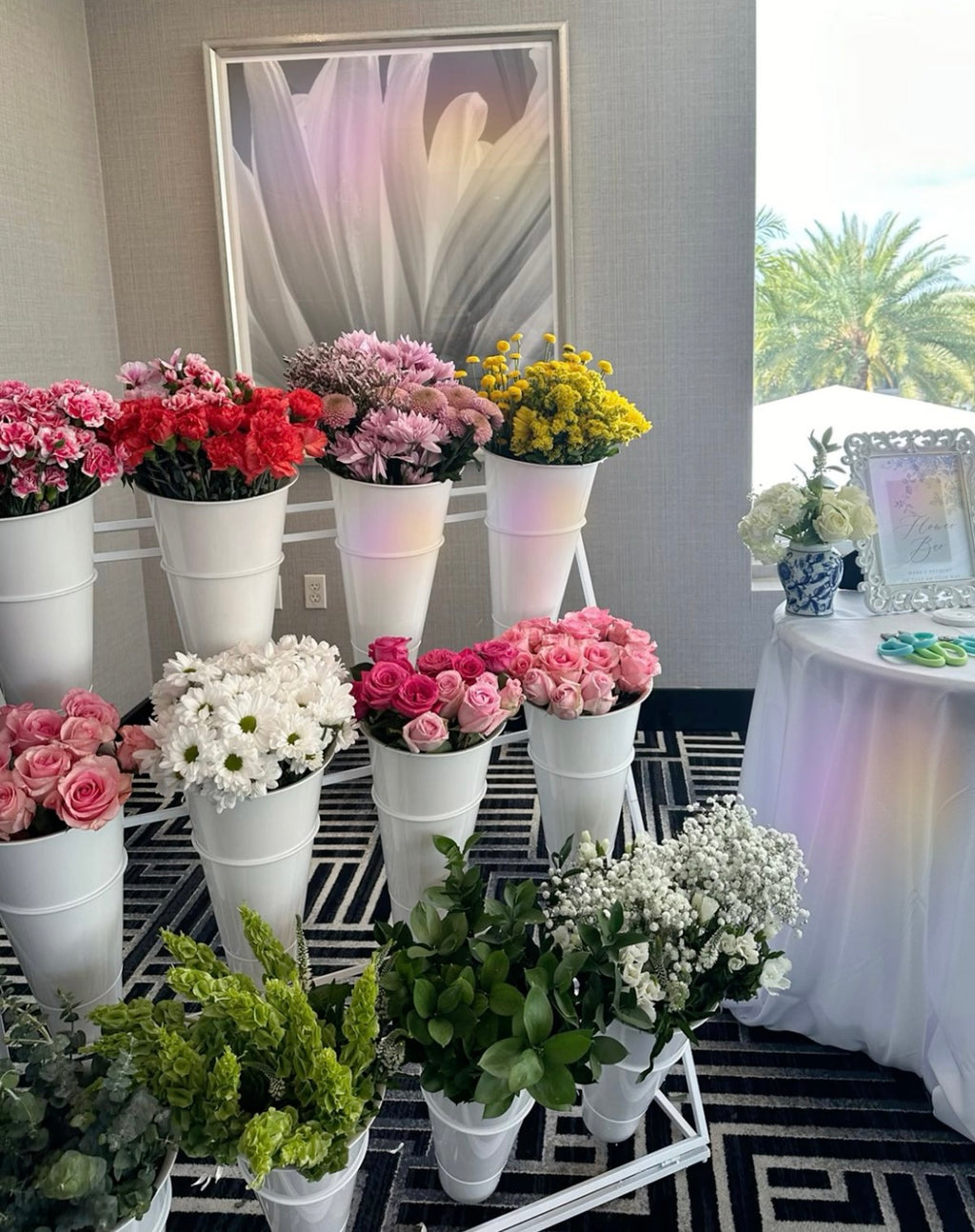 flower bar display stand rental