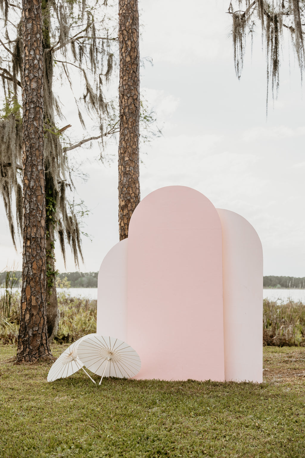 white paper umbrella